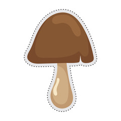 Mushroom Autumn sticker icon Vector