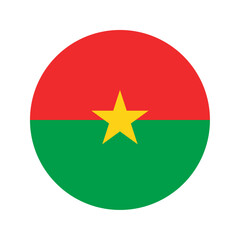 Round Burkina Faso flag icon