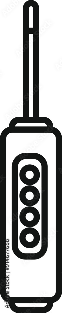 Poster electronic cigarette device with battery indicator showing charge level in minimal line art style