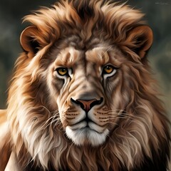 Naklejka premium portrait of a lion