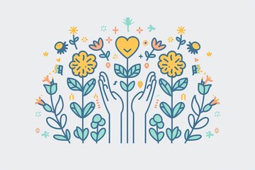 Hands cradling a soft pink heart a tender symbol of gentle care and quiet affection in a minimalist setting