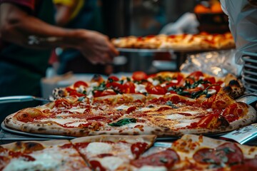 Italian restaurant, pizzeria. National Italian cuisine, street food