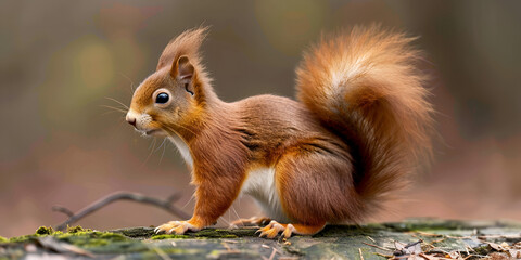A squirrel with a white stripe on its face

