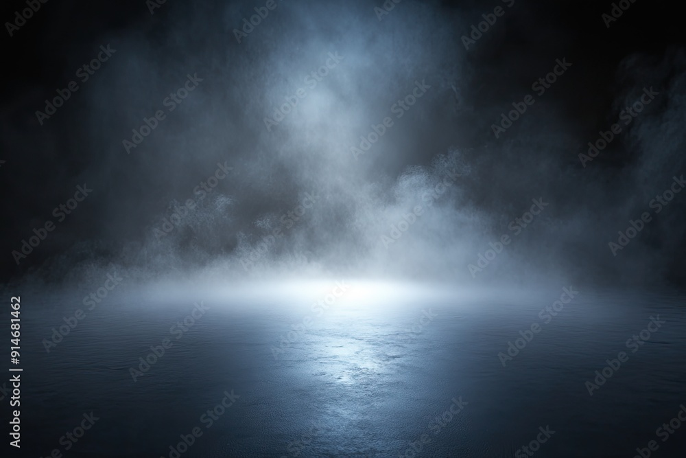 Aufkleber a misty, dark background with light. this image can be used for a variety of design purposes, such a