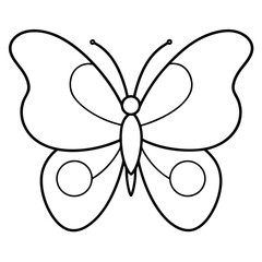 Butterfly line art minimalist vector illustration