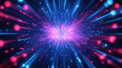 Naklejka premium Abstract pink and blue light. Use for futuristic, technology, or space concepts.