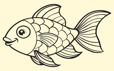 black and white fish mandala illustration.