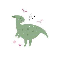 Vibrant Hand-Drawn Vector Cartoon Dinosaur Illustrations