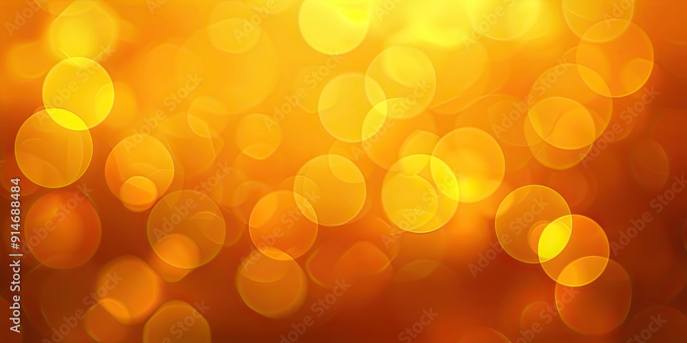 Poster a mesmerizing display of golden bokeh lights illuminating a warm evening background, creating a magi