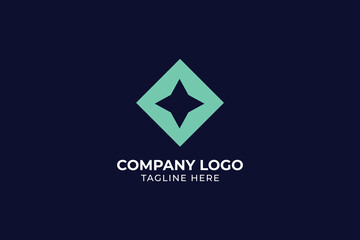 Stylized linear shape star logo design template, simple compass logo concept abstract star shape logo design template,  © Zayn