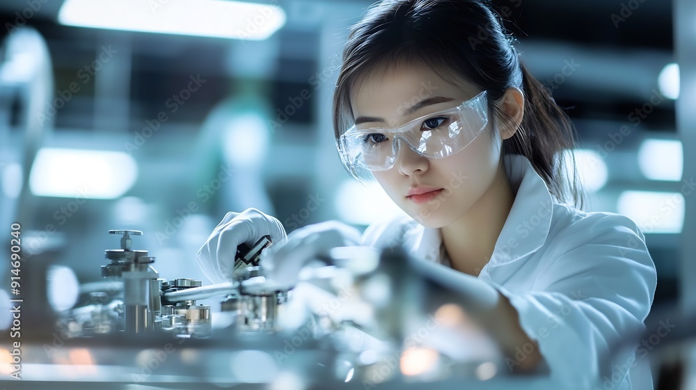 Poster asian female engineers bring a unique perspective to industrial design and engineering blending crea