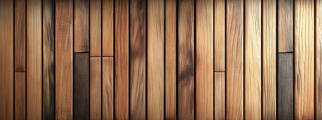 Vertical slats on wooden wall natural wood paneling texture for interior design	