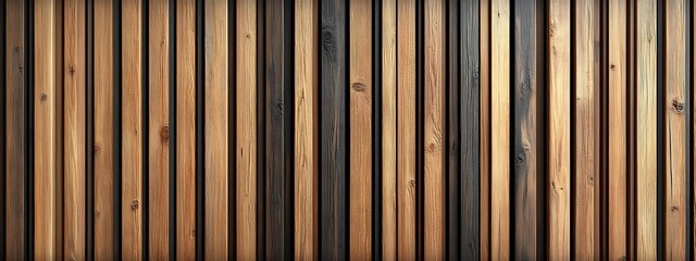 Vertical slats on wooden wall natural wood paneling texture for interior design	