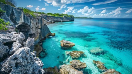 Obraz premium Crystal Clear Waters of a Tropical Coast
