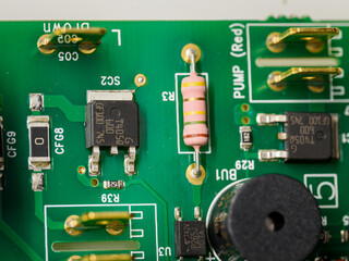 Resistance on a flat electronic board.