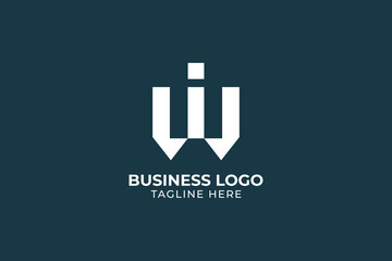 Obraz premium WV logo letter design on luxury background, Letter W Abstract Logo Symbol. logo w, 