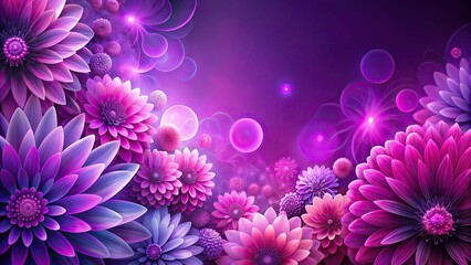 Fototapeta premium Vibrant purple and pink abstract flower background perfect for elegant designs and modern decorations, flower, abstract