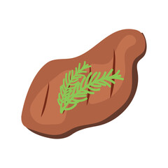 Meat steak icon Food Vector