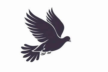 Fototapeta premium Graceful silhouette of a dove symbolizing peace and hope in flight