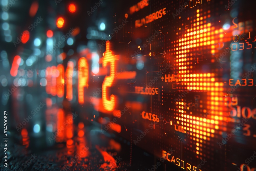 Aufkleber neon digital data stream depicting high speed internet connectivity and futuristic technology concep