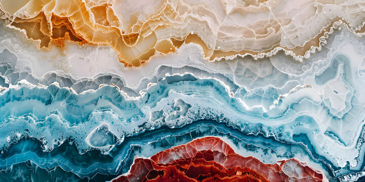 Hermosa textura de marmol con varios tonos coloridos azules amarillos y rojos ideal para fondos de texturas 
