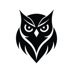 Owl logo silhouette vector art 