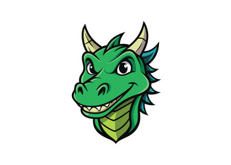 Fototapeta premium dragon head silhouette vector illustration 
