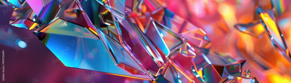 Poster abstract colorful background with geometric shapes.