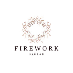 Firework Logo, Modern Abstract Design Simple Colorful Spark, Vector Template Illustration