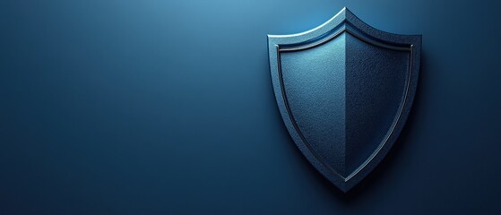 3D Blender shield icon representing insurance policy protection, isolate background, close-up, minimal and bright. space for text