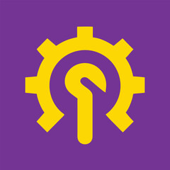 Gear and Signal Logo for Tech Solutions