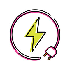 Charge icon sketch Vector