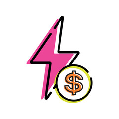 Charge icon sketch Vector