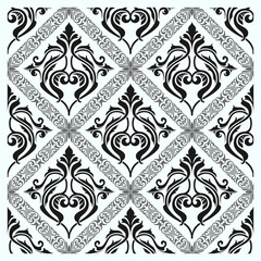 Damask seamless floral pattern decorative, ornamental, vector design.