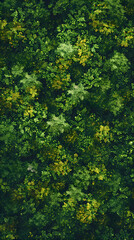 Aerial View of Dense Forest Canopy Captured in Pixel Art: A Stunning Representation of Nature's Vastness and Complexity