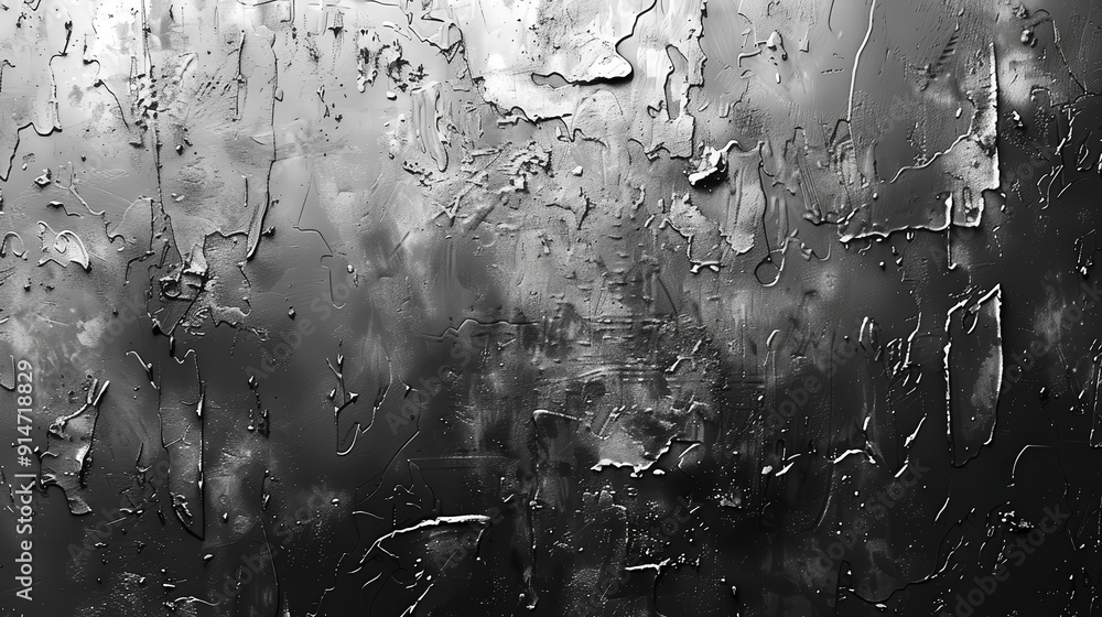Poster the surface showcases a dynamic interplay of black and white textures, revealing layers, patterns, a