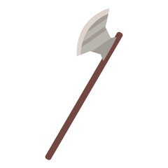 Medieval Viking weapon icon Vector