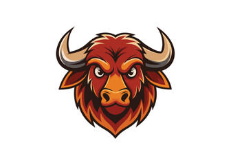 buffalo head logo vector illustration 
