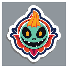 Halloween sticker vector illustration