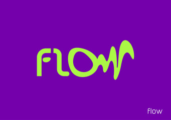 flow lettermark logo concept