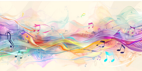 Obraz premium Vibrant abstract rainbow waves background ideal for artistic design projects and creative concepts 