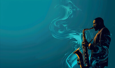 International Jazz Day copy space background