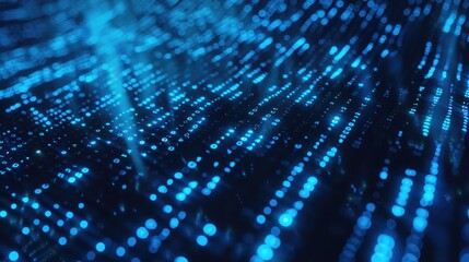 blue digital binary data