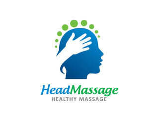 Head Massage logo symbol or icon template