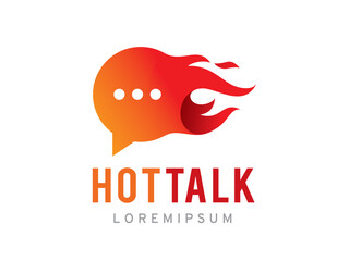 Hot talk logo symbol or icon template