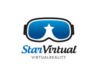 VR logo symbol or icon template
