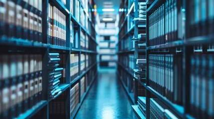 Fototapeta premium Describe the role of technology in modernizing document archives. Write about digital cataloging systems, online access portals, and how technology enhances the accessibility 