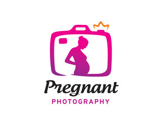 Pregnant Photography logo symbol or icon template