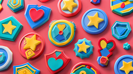 Vibrant and Diverse Collection of Profile Badges for Social Media Achievements and Milestones