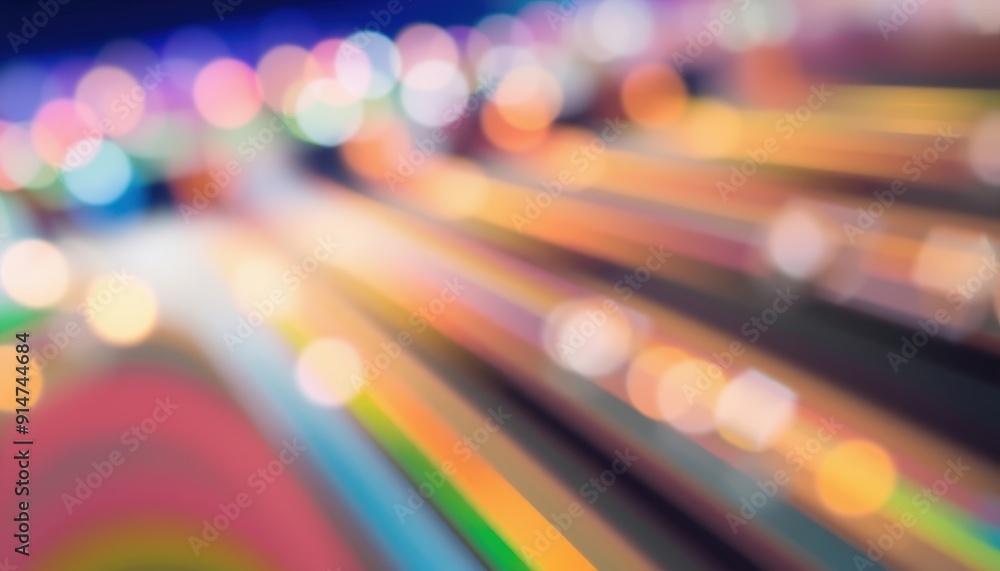 Poster abstract blurred light background with bokeh.